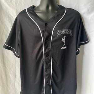 Suicideboys Men’s Large Black Short-Sleeve Baseball Jersey 59 Grey